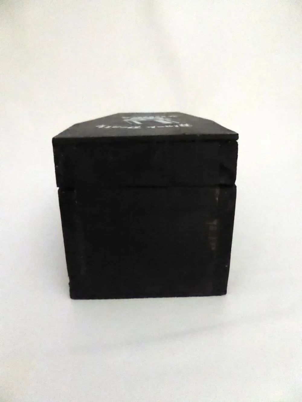 VINTAGE BLACK DEATH VODKA WOOD COFFIN GUNS N’ ROSES SKULL LIQUOR BOX ONLY